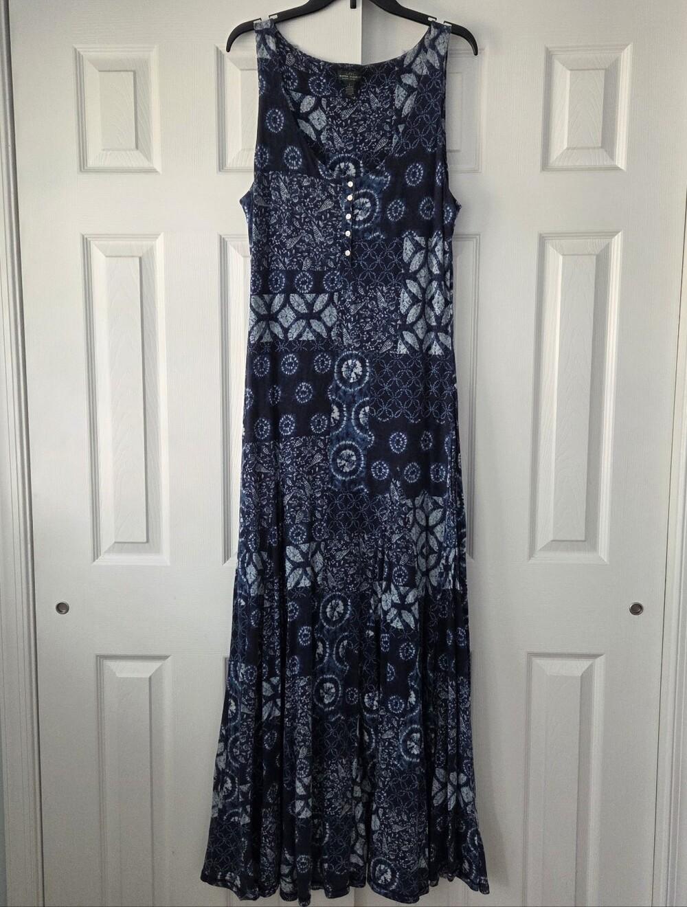 Ralph Lauren LRL Maxi Dress Batik Pattern Pre-Loved Like New Condition Size L